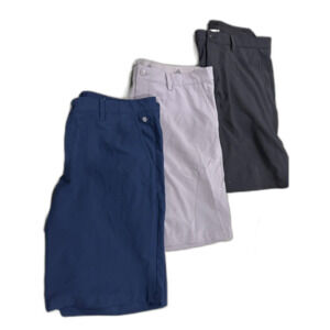 Mens 38 Adidas Shorts Blue, black & grey Flat Front Chino Lightweight